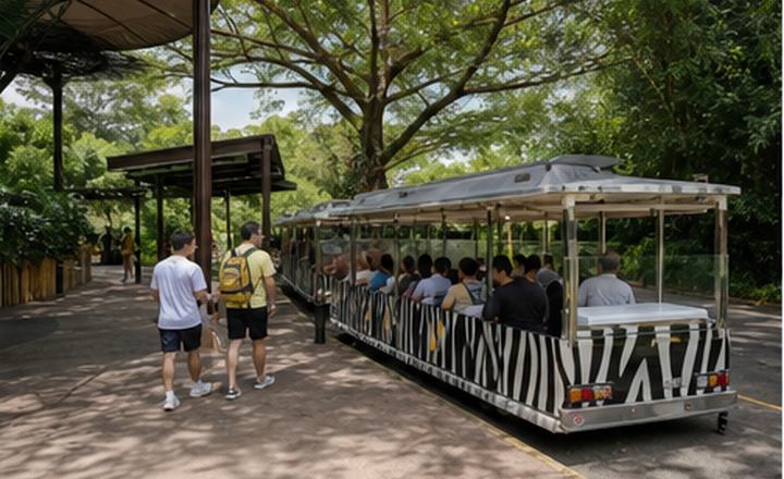Perhentian trem di dalam Zoo Singapura
